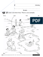 Test Units 9-12: Listen and Draw Lines. There Is One Example