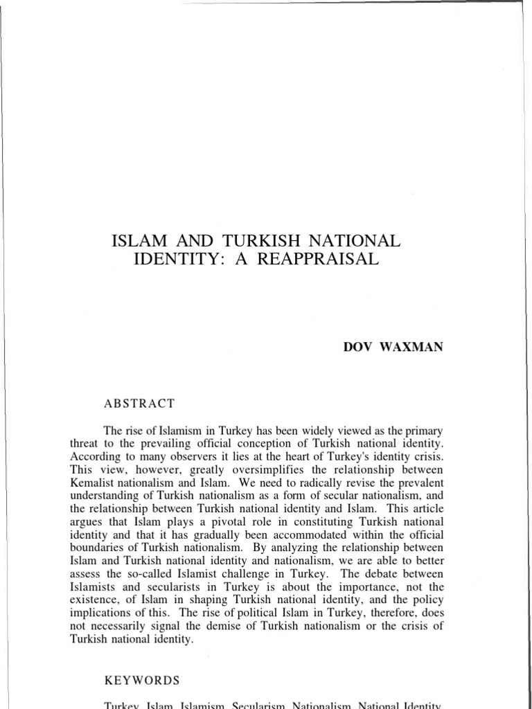 Islam's Role in Turkish National Identity | PDF | Turkey | Nationalism