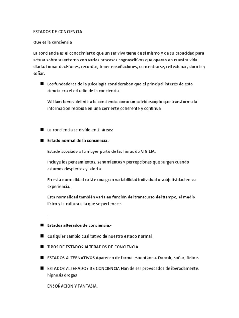 Estados de Conciencia y Sueño | PDF | Ritmo circadiano | Dormir