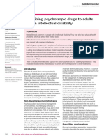 Prescribing Psychotropic Drugs To Adults With An Intellectual Disability