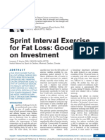 Sprint Interval Exercise For Fat Loss: Good Return On Investment