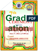 GRADUATION CEREMONY PROGRAM 2022 by Teacher Arrianne