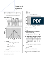 Measures of Dispersion: Data Class Boundaries Class Mark Frequency