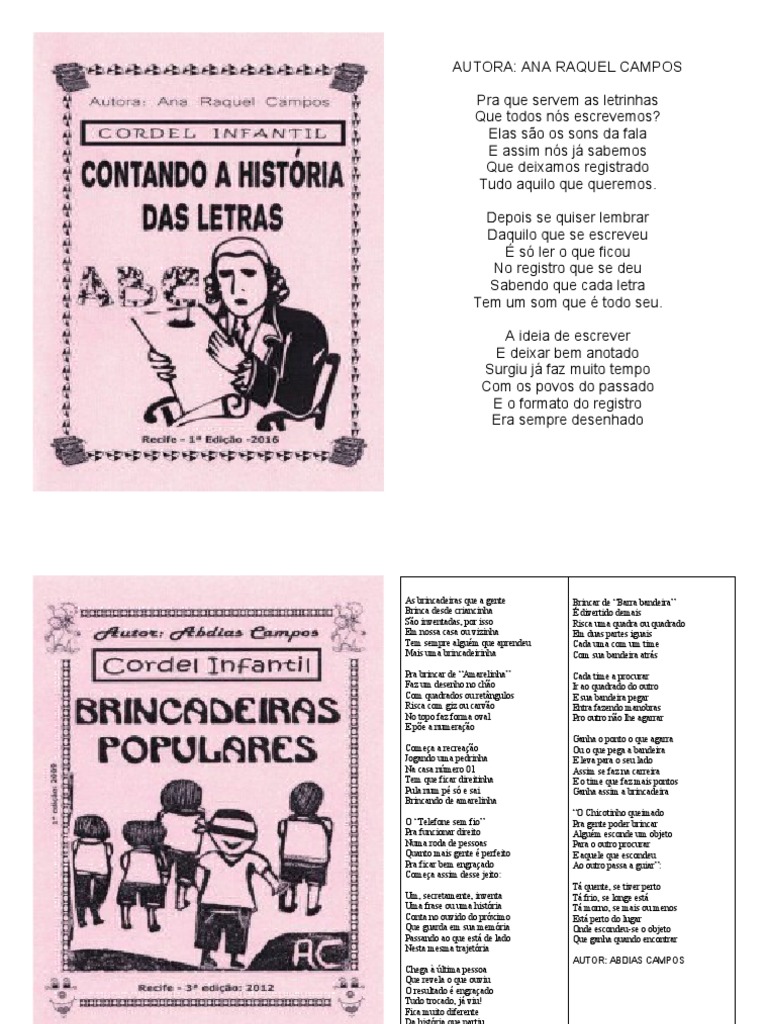 Literaturas de Cordel para Imprimir | PDF | Coelho | Frango