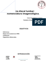 Nomenclatura Patología Discal Lumbar