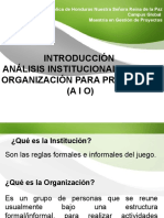 P01 Introducción Análisis Institucional y Organizacional para Proyectos