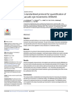 A Standardized Protocol For Quantification of Saccadic Eye Movements