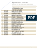 Reporte de Alumnos Por Semestre: Facultad de Carr. Prof. de Ingenieria de Sistemas