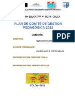 Plan de Comité de Gestión Pedagógica 2022222