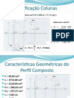 Verificação de coluna composta para galpão