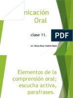 Escucha activa y parafraseo en la comunicación oral