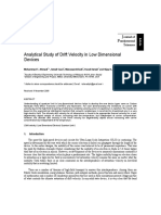 Analytical Study of Drift Velocity in Lo