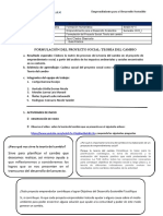 Formulación del proyecto social