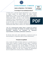 Princípios da Administração Pública segundo o Artigo 37 da CF