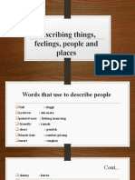 Describing Thing, People, Place Ok