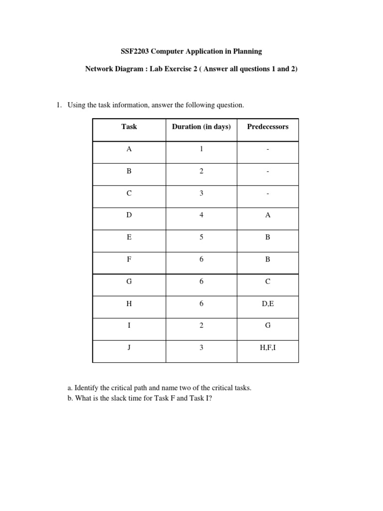 Network Diagram Exercise 2 PDF