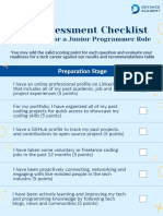 (Devance Academy) Junior Programmer Self-Assessment Checklist