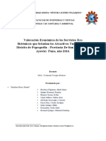 Valoración de los Servicios Ecosistémicos de los Atractivos Turísticos de Putina