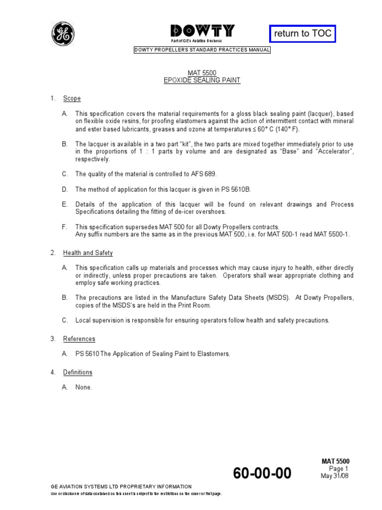 Return To TOC Dowty Propellers Standard Practices Manual PDF