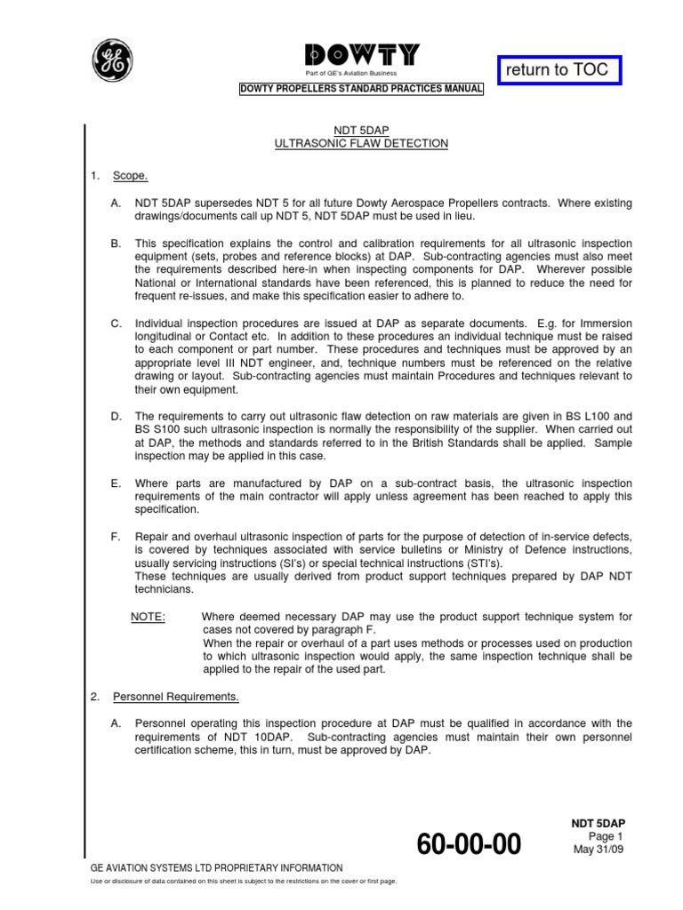 Return To TOC Dowty Propellers Standard Practices Manual PDF