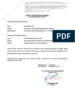 Surat Keterangan Kerja Wandra