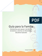 Guia Para La Familia. Orientaciones para apoyar a las familias de alumnos con necesidades educativas especiales