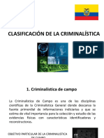 5 Clasificación de La Criminalística - Mary Pi