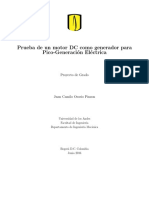 Prueba de Un Motor DC Como Generador para Pico-Generaci On El Ectrica