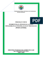 KEMENTERIAN DESA, PEMBANGUNAN DAERAH TERTINGGAL DAN TRANSMIGRASI REPUBLIK INDONESIA PEDOMAN UMUM PEMBENTUKAN, PENGELOLAAN DAN PENGEMBANGAN POS PELAYANAN TEKNOLOGI (POSYANTEK