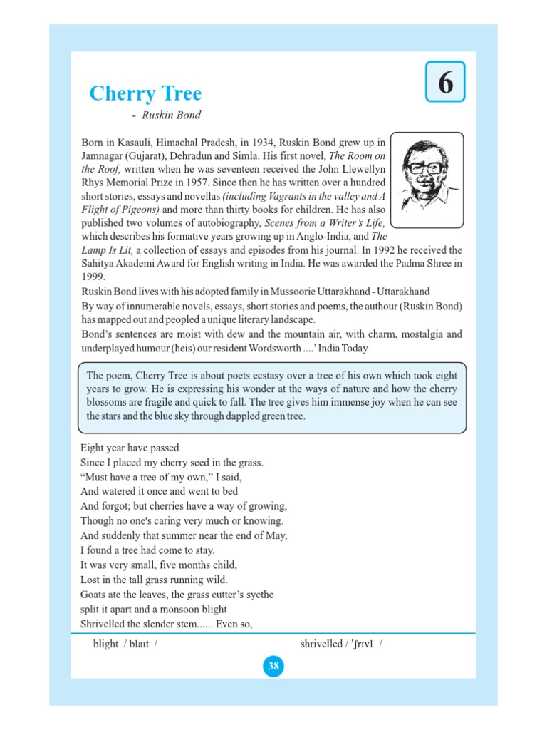 Cherry Tree Ruskin Bond - 5aca32021723dd4d5cc04c17 | PDF
