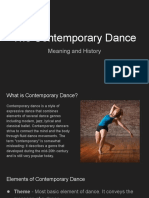 The Contemporary Dance: Meaning and History