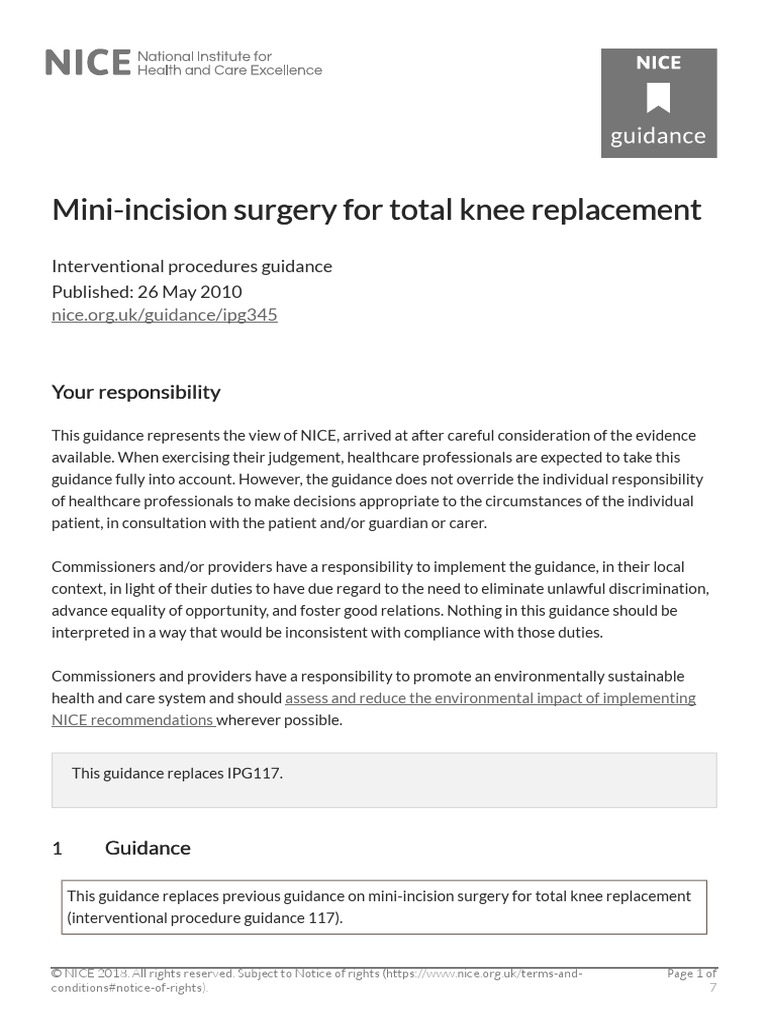 Total Knee Replacement | PDF | Surgery | Knee