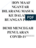 Mohon Maaf Pengantar Dilarang Masuk Ke Dalam Ruangan Poli