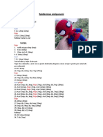 Spiderman amigurumi - Patrón de tejido paso a paso