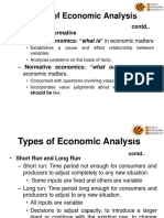 Types of Economic Analysis: - Positive and Normative - Positive Economics: "What Is" in Economic Matters