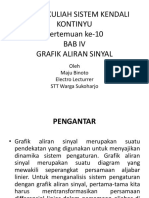 Materi Kuliah Sistem Kendali Kontinyu, Pertemuan Ke-10, Bab IV Grafik Aliran Sinyal - Juni2021