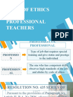 Code of Ethics FOR Professional Teachers