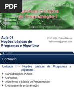 Aula 01 - PROG.I (Prof. MSc. Flvio Barros)