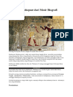 Pharaoh Hatshepsut Dari Mesir Biografi