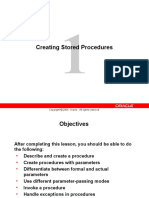 Creating Stored Procedures