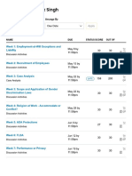 HRM 593 Employment Law Course Grades of Deepak (Danny) Singh at DeVry University