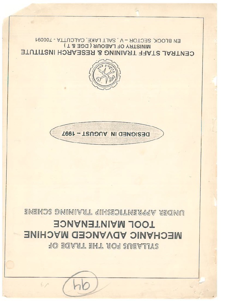 Mechanic Advanced Machine Tool Maintenance PDF