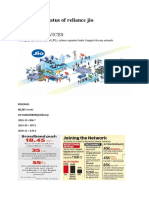 Present Status of Reliance Jio: Digital Services