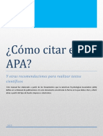 Guía completa de APA: Cómo citar y referenciar fuentes en el estilo APA