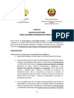 Edital Bolsas de Estudo para Portugal 2022 2023 - Licenciaturas