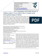 Relationship of Food Consumption and Family Income of Children Under 2 Years Old in Three Counties in The Metropolitan Region of Belém