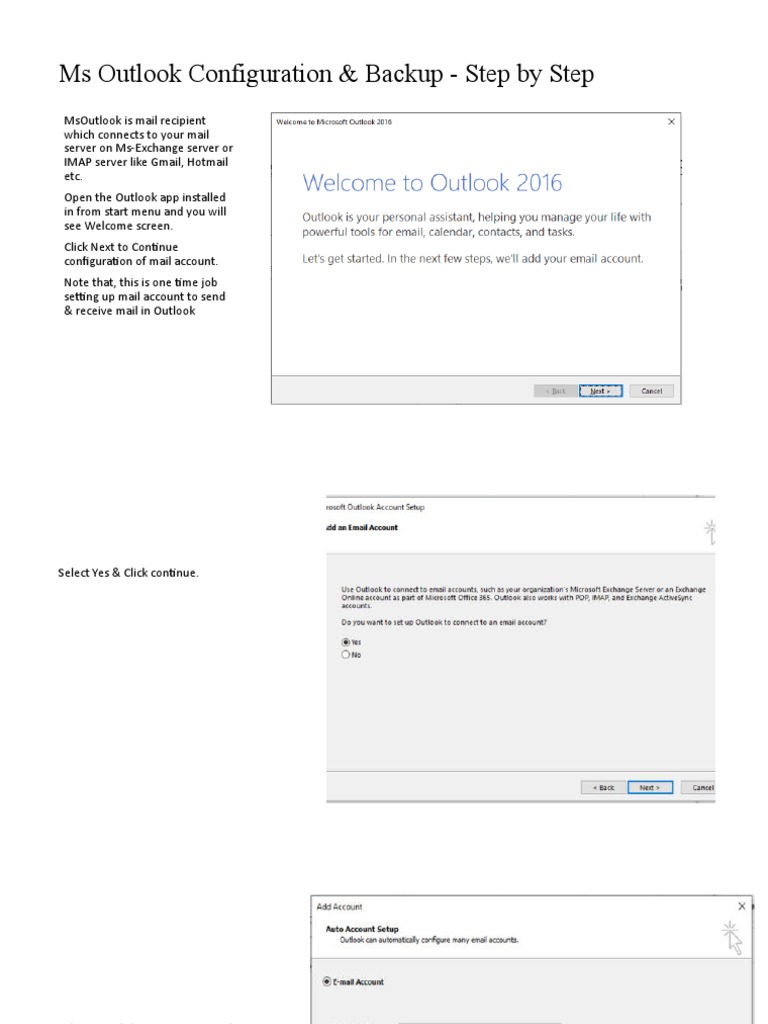 Outlook 2003 Configuration & Backup Guide | PDF | Finance & Money ...