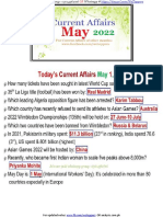Current Affairs May 2022