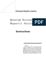 Quantum Resonance Magnetic Analyzer: Instructions