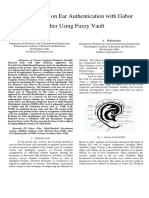 New Intuition On Ear Authentication With Gabor Filter Using Fuzzy Vault